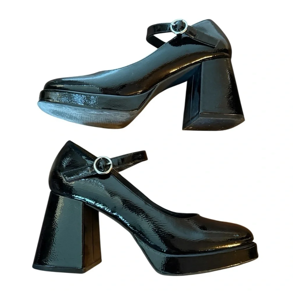 Steve Madden Mingle Mary Jane Platform Heels/Pumps- Size 8.5 Black